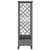 Raised Bed with Trellis and Roof Light Grey 202.5 x 40 x 127 cm 3423163