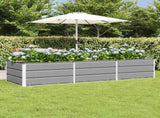 Planter Light Grey 240 x 80 x 45 cm Steel 42018142