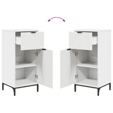 Bathroom Furniture Set 2 pcs White Engineered Wood and Metal 3393093