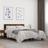 Bed Frame without Mattress Smoked Oak 135x190 cm Double 3280124