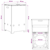 Propane Tank Cover 40 x 40 x 66 cm Steel Black 8020117