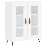 Highboard White 69.5x34x180 cm Engineered Wood 3189285