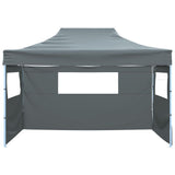 Foldable Tent Anthracite 600D Oxford Fabric 3x4.5m Collapsible 44973