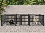Outdoor Dog Kennel Steel 5.63 m 3124580