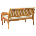 Bistro Set with Cushion 2 pcs Brown Solid Acacia wood 4106468