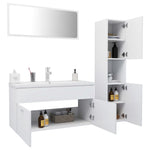 ZNTS Bathroom Furniture Set White Engineered Wood 3071423