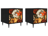 Bedside Cabinet GENNEP 2 pcs Black Oak 36 x 33 x 51 cm 8007242