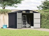 Garden Shed Anthracite 205x129x183 cm Galvanised Steel 46299