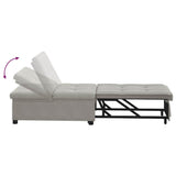 Sofa Bed Light Grey 194 x 67 x 82 cm Microfiber 42008608