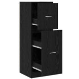 Apothecary Cabinet Black oak 40 x 41 x 118 cm Engineered wood 869032