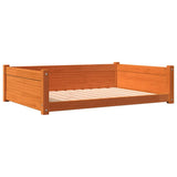 Dog Bed Wax Brown 105.5x75.5x28 cm Solid Wood Pine 844466