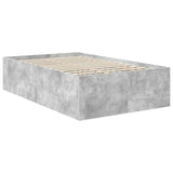 Bed Frame Concrete Grey 135 x 190 cm Engineered Wood 3408588
