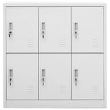 Locker Cabinets 5 pcs Light Grey 90x45x92.5 cm Steel 3095235