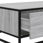 ZNTS Coffee Table Grey Sonoma 90x57x35 cm Engineered Wood and Metal 848757