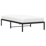 Metal Bed Frame without Mattress Black 107x203cm 373651