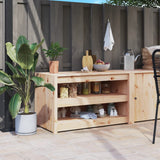 Outdoor Kitchen Cabinet MEPPEL 106x55x64 cm Solid Wood Pine 832333