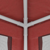 Party Tent with 4 Mesh Sidewalls Red 3x4 m HDPE 319235