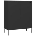 ZNTS Chest of Drawers Black 80x35x101.5 cm Steel 336205