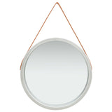 Wall Mirror with Strap 60 cm Silver 320370