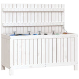 Garden Storage Box White 115x49x60 cm Solid Wood Pine 823837