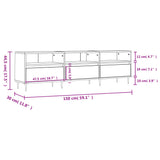 TV Cabinet Smoked Oak 150x30x44.5 cm Engineered Wood 831265