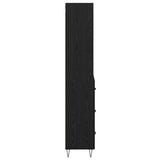 Highboard with Drawer 2 pcs Black Oak Engineered Wood 3416154