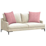 Sofa Pillows 2 pcs Pink 80 x 80 cm Corduroy Fabric 42014061