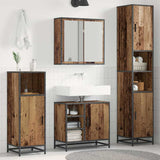 Bathroom Furniture Set with Door 3 pcs Old Wood Engineered Wood 3402360