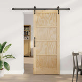 Sliding Door ORKDAL Brown 83 x 202 cm Solid Pine Wood 3333672