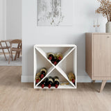 ZNTS Wine Cabinet White 62x25x62 cm Solid Wood Pine 821760