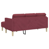 Sofa Set with Cushion Wine Red 173 x 131 x 67 cm Polyester 42001916