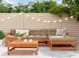 Garden Lounge Set 5 pcs Wax Brown Solid Pine Wood 3418087