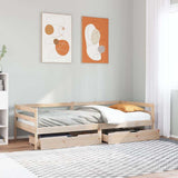 Daybed with Drawers without Mattress 80x200 cm Solid Wood 3302051