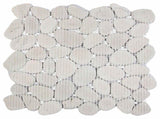 Pebble Tiles White 30 x 30 cm River Pebble 42033533