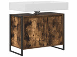Bathroom Cabinet Smoke Oak 60 x 30 x 60 cm Engineered Wood 886488