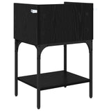 Bedside Table 2 pcs Black Oak 40 x 29 x 60 cm Engineered Wood 881831