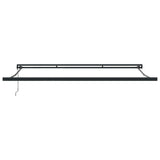 Retractable Awning Green and white 400 x 350 cm Fabric 3330844