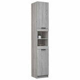 Bathroom Cabinet Grey Sonoma 32x34x188.5 cm Engineered Wood 817070