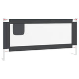 10232 Toddler Safety Bed Rail Dark Grey 190x25 cm Fabric