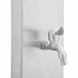 Outdoor Shower with Tray WPC Stainless Steel 3051291