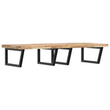 Basin Shelf Wall Mounted Steel and Solid Wood Acacia 3302919