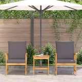 Garden Sofa Set with Cushion 3 pcs Brown Solid acacia wood 4106450