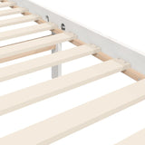 Bed Frame without Mattress White 160x200 cm Solid Wood 3194127