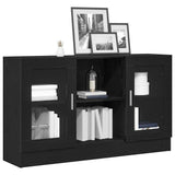 Sideboard Black Oak 120 x 30.5 x 70 cm Engineered Wood 862522
