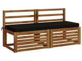 2-Piece Bench Cushions SOEST 2 pcs 100% Polyester Black 949675