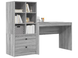Desk with Drawer with Shelf with Storage 2 pcs Grey Sonoma 3337318