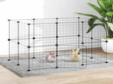 20-Panel Pet Cage with Door Black 35x35 cm Steel 3114037