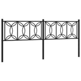 Metal Replace Headboard Black 200 cm 376166