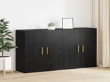 Wall-Mounted Cabinet 2 pcs Black Oak 69.5 x 34 x 90 cm 3394514