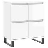 Sideboards 2 pcs High Gloss White Engineered Wood 3190183